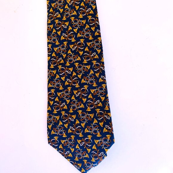 Salvatore Ferragamo XMAS FOX HUNT EQUESTRIAN 100% Silk Ties - Picture 12 of 16
